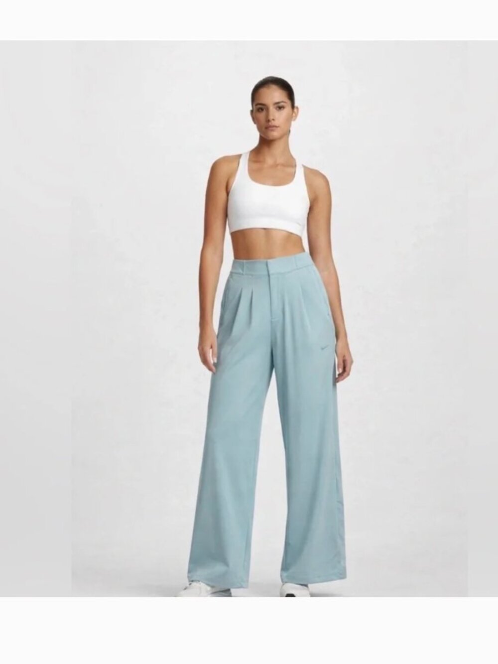NWT Nike Dri-Fit Trousers Wide Leg Workout Training Pant Aqua Blue XL